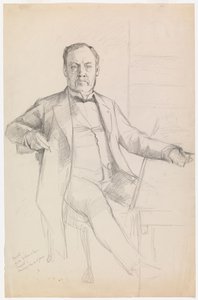 Portrét Louise Pasteura, skica od Albert Edelfelt