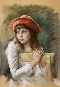 Portrét sestry umělce, Berty Edelfeltové od Albert Edelfelt