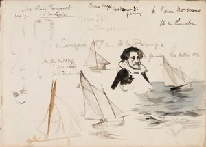 Plachetnice a postavy od Albert Edelfelt