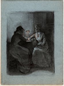 Dvě ženy u stolu od Albert Edelfelt