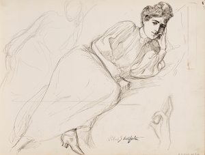 Odpočívající žena od Albert Edelfelt