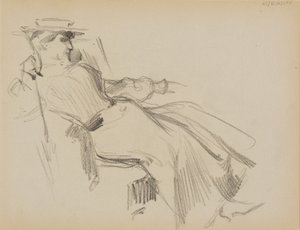 Sedící žena od Albert Edelfelt