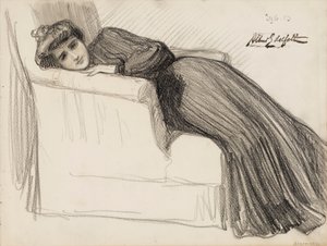 Odpočívající žena od Albert Edelfelt