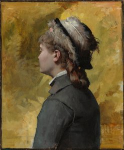 Mladá žena v šedém od Albert Edelfelt