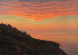 Večerní nálada na dánském pobřeží, 1920. od Albert Edvard Wang