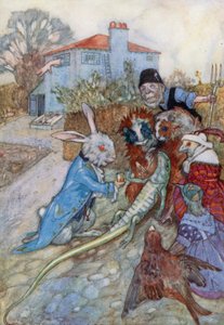 Ilustrace k Alence v říši divů (barevné lito) od Albert Edward Jackson