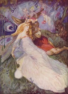 Shakespeare: Dno a královna víl, Sen noci svatojánské, dějství IV, scéna I (barevné lito)