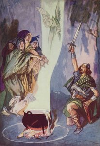 Shakespeare: Macbeth (barevné lito) od Albert Edward Jackson