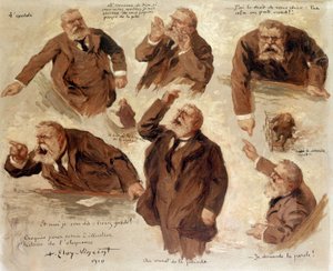 Různé výrazy Jeana Jaurese, 1910 od Albert Eloy Vincent