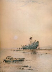 Odliv v Leigh, c1899 od Albert Ernest Markes
