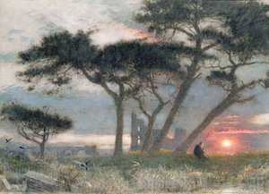 A Days End: Mohlo to být (wc & bodycolor na papíře) od Albert Goodwin