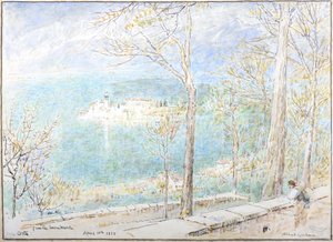Jezero Orta od Sacremonte od Albert Goodwin