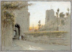 Lewes, Sussex (akvarel) od Albert Goodwin