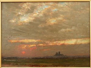 Lincolnská katedrála při západu slunce, 1912 od Albert Goodwin