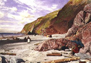 Lynmouth, Devon, Příběh ztroskotání od Albert Goodwin