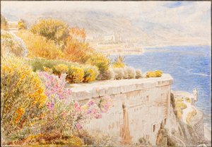 Monako (akvarel) od Albert Goodwin