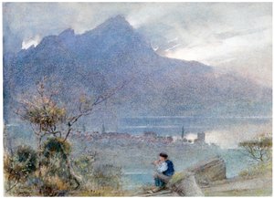 Stansstad a Pilatus, Švýcarsko, c1865-1932. od Albert Goodwin