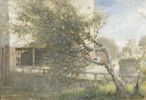 Sturry Nr Canterbury, kolem 1860-1932 (akvarel a tělová barva na papíře) od Albert Goodwin
