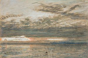 Západ slunce nad mořem od Albert Goodwin
