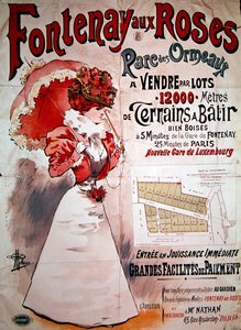 Plakát propagující pozemky v Parc des Ormeaux, Fontenay-aux-Roses