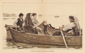 Poslední cesta (barevná litografie) od Albert Gustaf Aristides (after) Edelfelt