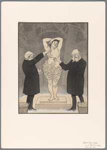 Ontwerp voor een politieke spotprent: twee heren bedekken een staande naakte vrouw met vijgebladeren   1385186   cs       czech Successfully Translated  Original: En v Translat: En v 1331065 cs czech Successfully Translated Original: Russell Translat: Russ