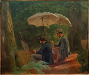 Dva umělci při práci od Albert Hendschel