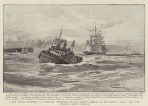 Nové sociální hnutí v Austrálii, emigranti opouštějící přístav Sydney v Barque Royal Tar do Paraguaye v Jižní Americe