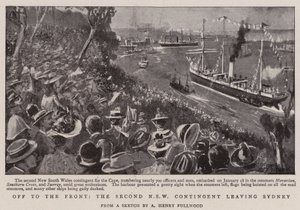 Na frontě, druhý NSW kontingent opouštějící Sydney od Albert Henry Fullwood