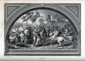 Attila po Raphaelovi, 1882 od Albert Henry Payne