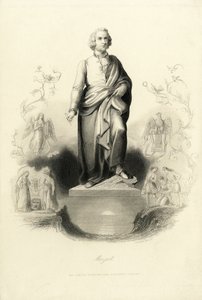 Mozartův pomník na Mozartplatz, 1842. od Albert Henry Payne
