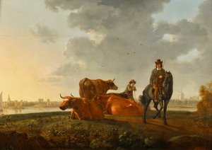 pastvina u řeky od Albert Jacobsz Cuyp