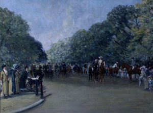 Rotten Row, Hyde Park (olej na plátně)