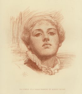 Faksimile kresby křídou (rytina) od Albert Joseph (after) Moore