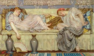 Korálky (studie), cca 1875 (olej na plátně) od Albert Joseph Moore