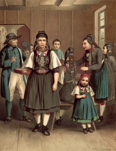 Německý kostým, velkovévodství Hessen Amt Biedenkopf od Albert Kretschmer