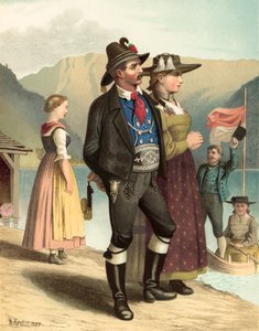 Německý kroj, Tyrolsko, Achenkirch od Albert Kretschmer