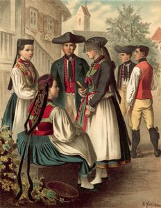Německý kroj, Würtemberg Betzingen od Albert Kretschmer