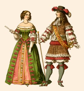 Francouzský král Ludvík XIV. a francouzská královna Marie Terezie od Albert Kretschmer