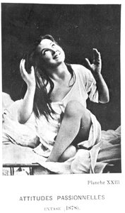 Vášnivé postoje: Augustin v extázi, z „Iconographie de la Salpetriere“ od Desire Magloire Bourneville (1840-1909) a Paula Regnarda (1850-1927) 1878 od Albert Londe