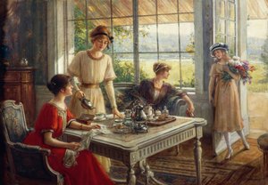 Ženy s čajem, Albert Lynch (1851-1912)