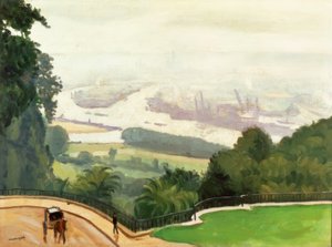Albert Marquet / Rouen Harbour‘, Olej na plátně od Albert Marquet