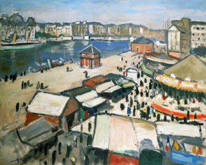 Fete foraine (zábavný veletrh). Olej na plátně od Albert Marquet