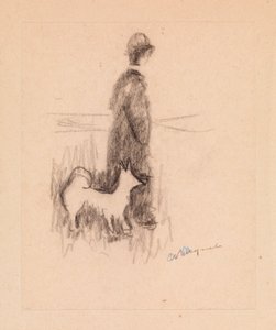 Figurka se psem (kresba na papíře) od Albert Marquet