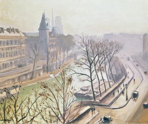 Seina v Paříži (olej na plátně) od Albert Marquet