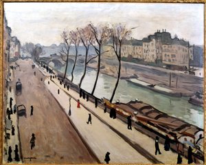 Pohled na Seinu z Quai des Grands Augustins v Paříži od Albert Marquet