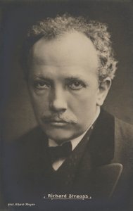 Portrét hudebního skladatele Richarda Strausse (č/b foto) od Albert Meyer