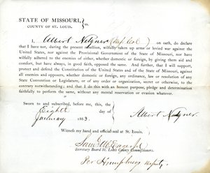 Přísaha věrnosti Alberta Nelgnera z Missouri, hrabství St. Louis od Albert Nelgner