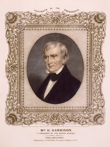 Americký prezident William Henry Harrison, 1846 (litografie)