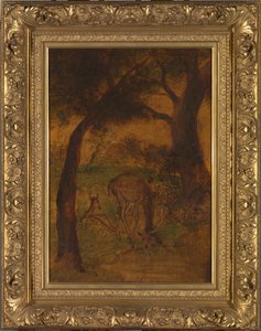 A Stag Drinking, ca. 70. léta 19. století. od Albert Pinkham Ryder